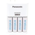 Panasonic eneloop 4-Position Charger with 4pcs AA Batteries K-KJ17MCA4BA